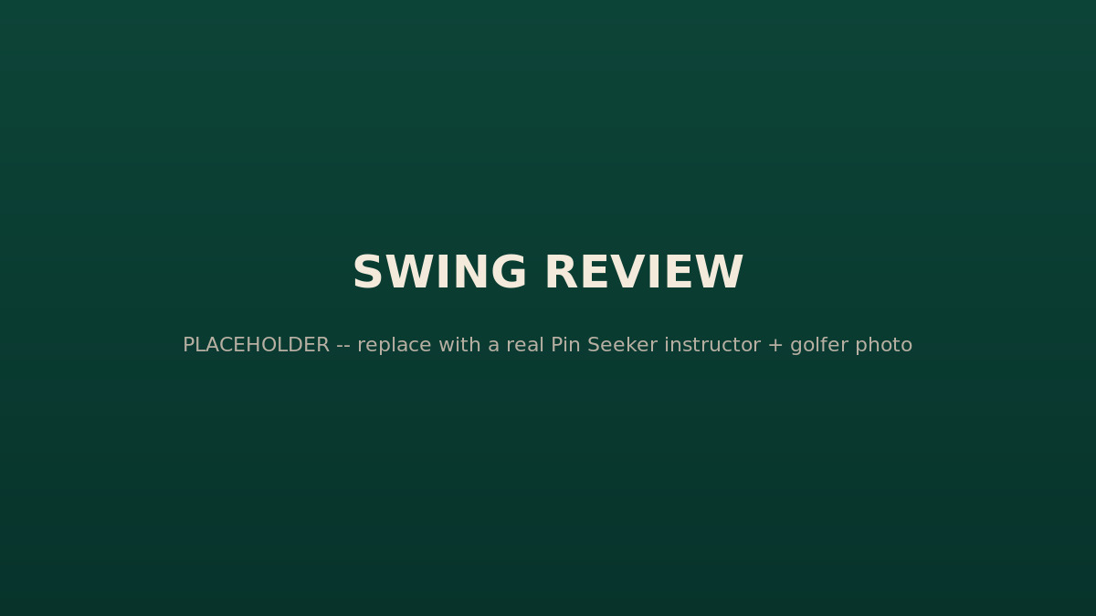 Reviewing GOLFZON TwoVisionNX swing data with a Pin Seeker instructor